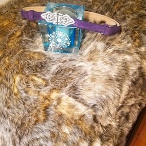 Ralph Lauren Purple Suede FULLY adjustable belt